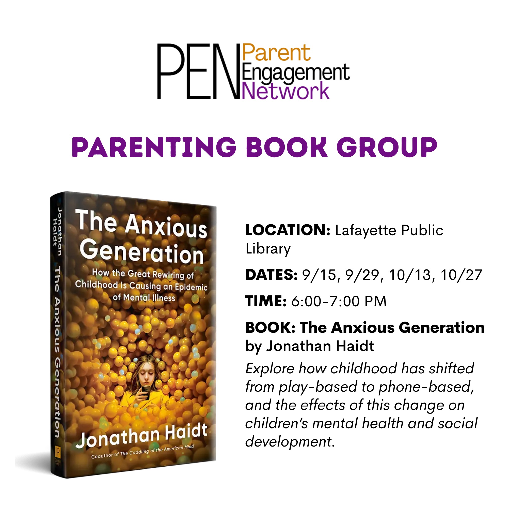 The Anxious Generation - Parenting Book Club